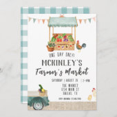 Gender Neutrale Boerenmarkt Uitnodiging Verjaardag (Voorkant / Achterkant)