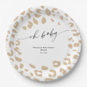 Gender Neutrale Safari Dierlijk Biologisch Dierlij Papieren Bordje (Voorkant)