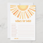 Gender Neutrale wensen voor Baby boho zonneschijn  Kaart (Voorkant)