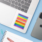 Gender Non-binair trots Sticker (Laptop met iPhone)