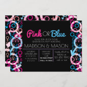 GENDER ONBEKEND Geslacht Onthulling Uitnodiging (Voorkant / Achterkant)