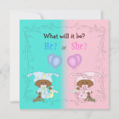 Gender onthullen Afrikaanse Amerikaanse baby's roz Kaart (Achterkant)