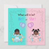 Gender onthullen Afrikaanse Amerikaanse baby's roz Kaart (Achterkant)