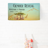 Gender onthullen Afrikaanse Safari Spandoek (Insitu)