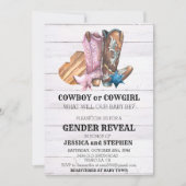 Gender onthullen Cowboy of Cowgirl Boots Kaart (Voorkant)