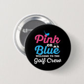 Gender Onthullen Golf voor een Golf Familie Ronde Button 5,7 Cm (Voorkant /achterkant)