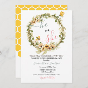 Gender onthullen Hij of zij is uitgenodigd Kaart