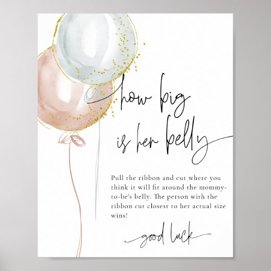 Gender onthullen hoe groot is haar buik Baby spel Poster (Voorkant)