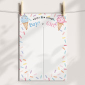 Gender Onthullen Ice Cream Whats the Scoop Stemmen Poster