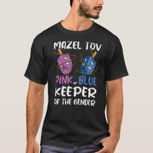 Gender onthullen Mazel Tov Dreidel Joodse Keeper v T-shirt