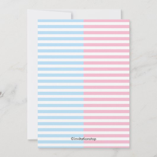 Gender onthullen Meisje of Jongen Baby shower Kaart (Achterkant)