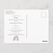 Gender Onthullen Modern Elephants Party Briefkaart (Achterkant)