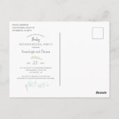 Gender Onthullen Modern Elephants Party Briefkaart (Achterkant)