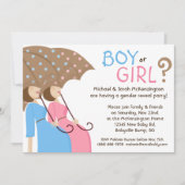 Gender onthullen partijuitnodigingen Blauw & Roze Kaart (Voorkant)