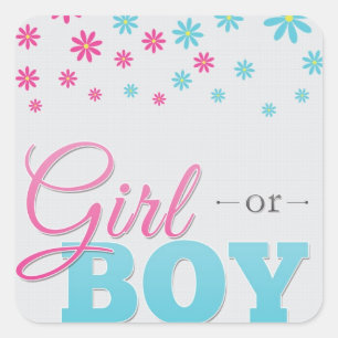 Gender onthullen Party Daisy Stickers