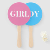 Gender onthullen Party Guess Boy of Girl Baby show Handwaaier (Voorkant en achterkant)