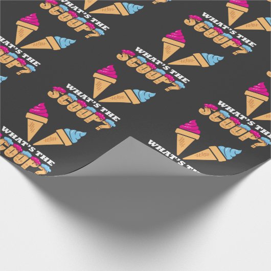 Gender onthullen Party - Ice crème Wat is er aan d Cadeaupapier (Hoek)