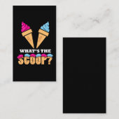 Gender onthullen Party - Ice crème Wat is er aan d Visitekaartje (Voorkant / Achterkant)