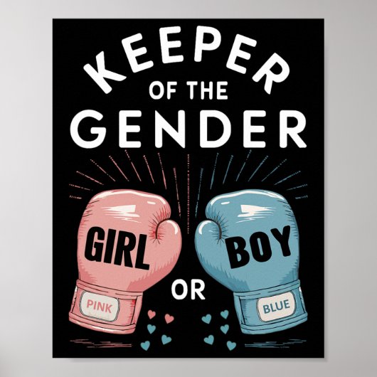 Gender Onthullen Party Keeper of Gender Boxing Poster (Voorkant)
