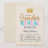 Gender onthullen prinses uitnodiging (Voorkant / Achterkant)