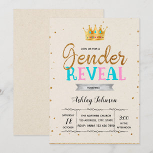 Gender onthullen prinses uitnodiging