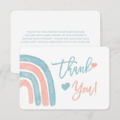 Gender onthullen Rainbow bedankt kaart (Voorkant / Achterkant)
