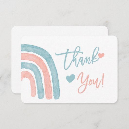 Gender onthullen Rainbow bedankt kaart (Voorkant / Achterkant)