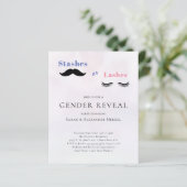 Gender onthullen Stashes of Lashes Budget Invitati (Staand voorkant)