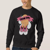 Gender onthullen Team Girl Baby Girl Shoes Trui (Voorkant)