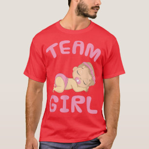 Gender onthullen Team Girl voor Baby shower party  T-shirt