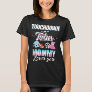 Gender onthullen touchdowns of tutus mamma matchin t-shirt