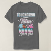Gender onthullen touchdowns of tutus nonna matchin t-shirt (Design voorkant)