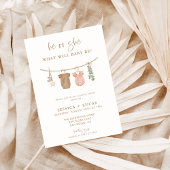 Gender onthullen Uitnodigen | Boho Neutrale Gender Kaart