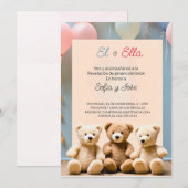 Gender onthullen uitnodiging met Spaanse charme (Voorkant / Achterkant)