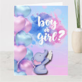 gender onthullen uitnodiging voor wenskaart (Voorkant)