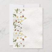 Gender onthullen Wildflower Boho baby shower Kaart (Achterkant)