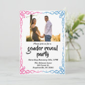Gender onthullend partijfoto Uitnodiging (Staand voorkant)