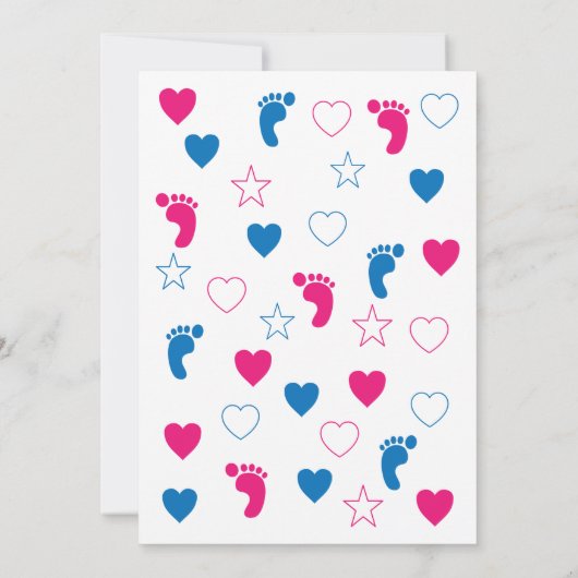 Gender onthullend partijfoto Uitnodiging (Achterkant)