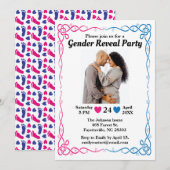 Gender onthullend partijfoto Uitnodiging (Voorkant / Achterkant)