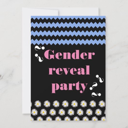 Gender onthulling Baby shower Uitnodiging (Voorkant)