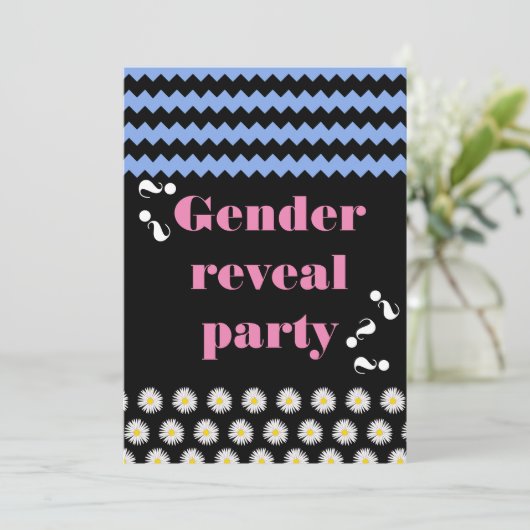 Gender onthulling Baby shower Uitnodiging (Staand voorkant)