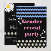 Gender onthulling Baby shower Uitnodiging (Voorkant / Achterkant)