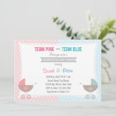 Gender onthulling Baby shower Uitnodiging (Staand voorkant)
