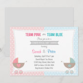 Gender onthulling Baby shower Uitnodiging (Voorkant / Achterkant)