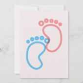 Gender onthulling Baby shower Uitnodiging (Achterkant)