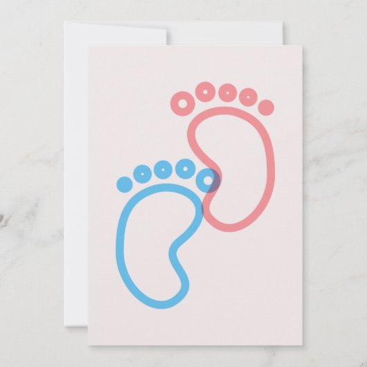 Gender onthulling Baby shower Uitnodiging (Achterkant)