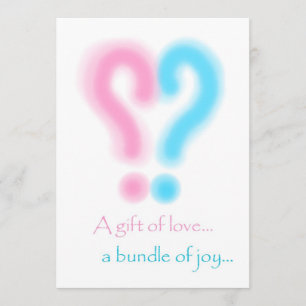 Gender onthulling Baby shower Uitnodiging