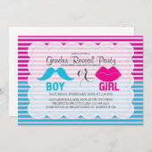 Gender onthulling Baby shower Uitnodiging (Voorkant / Achterkant)