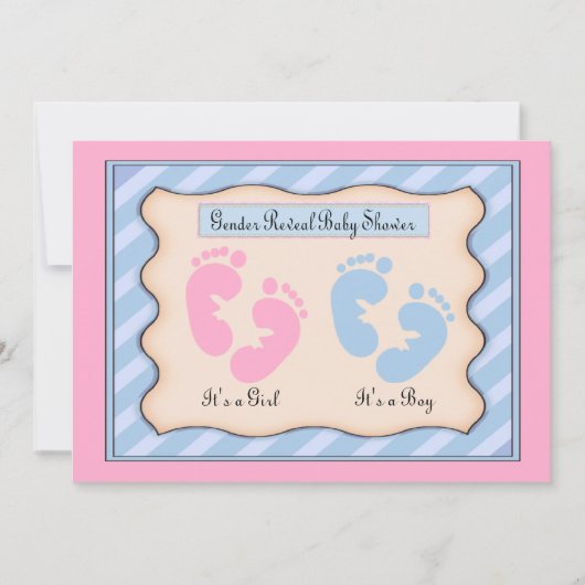 Gender onthulling Baby shower Uitnodiging (Voorkant)