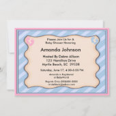 Gender onthulling Baby shower Uitnodiging (Achterkant)